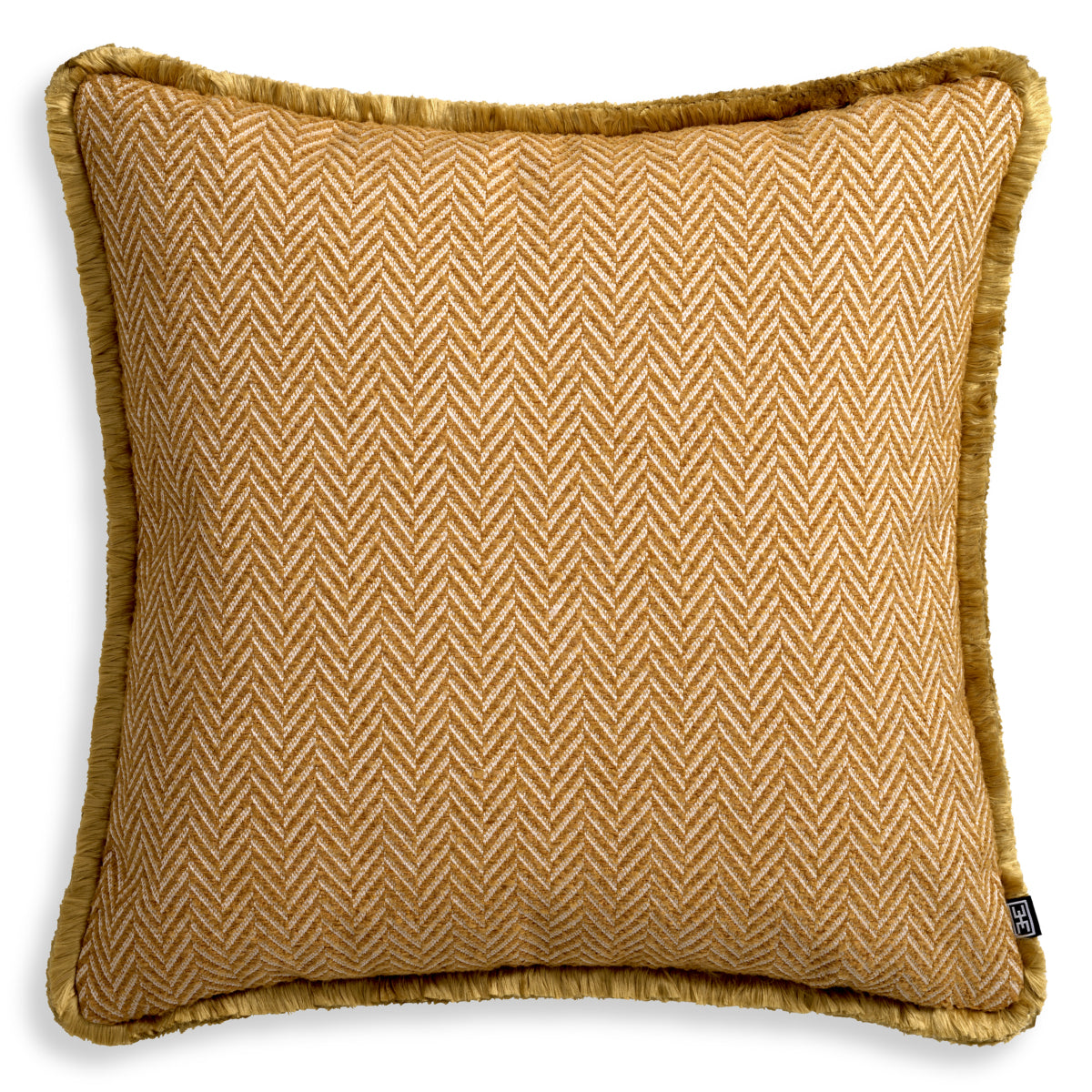 Herringbone Pattern Fringed Cushion L Kauai | Eichholtz Miami