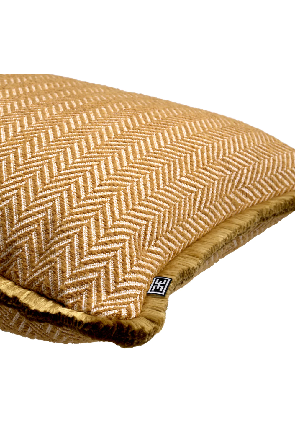 Herringbone Pattern Fringed Cushion L Kauai | Eichholtz Miami