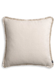 Herringbone Pattern Fringed Cushion L Kauai | Eichholtz Miami