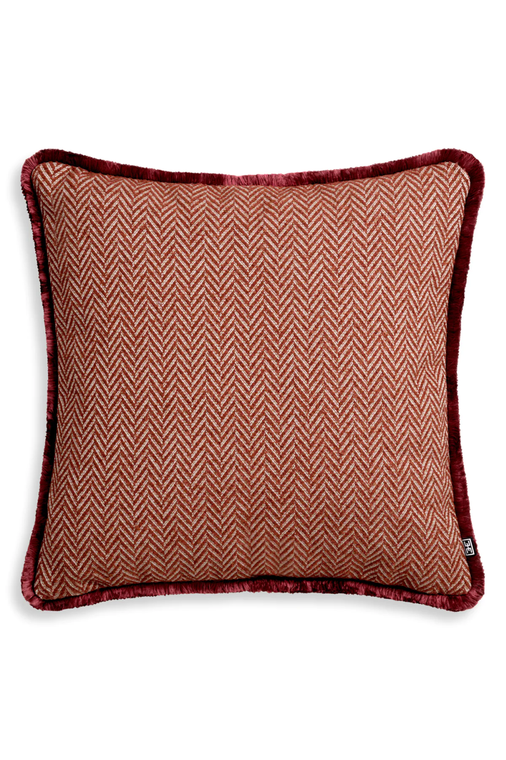 Herringbone Pattern Fringed Cushion L Kauai | Eichholtz Miami