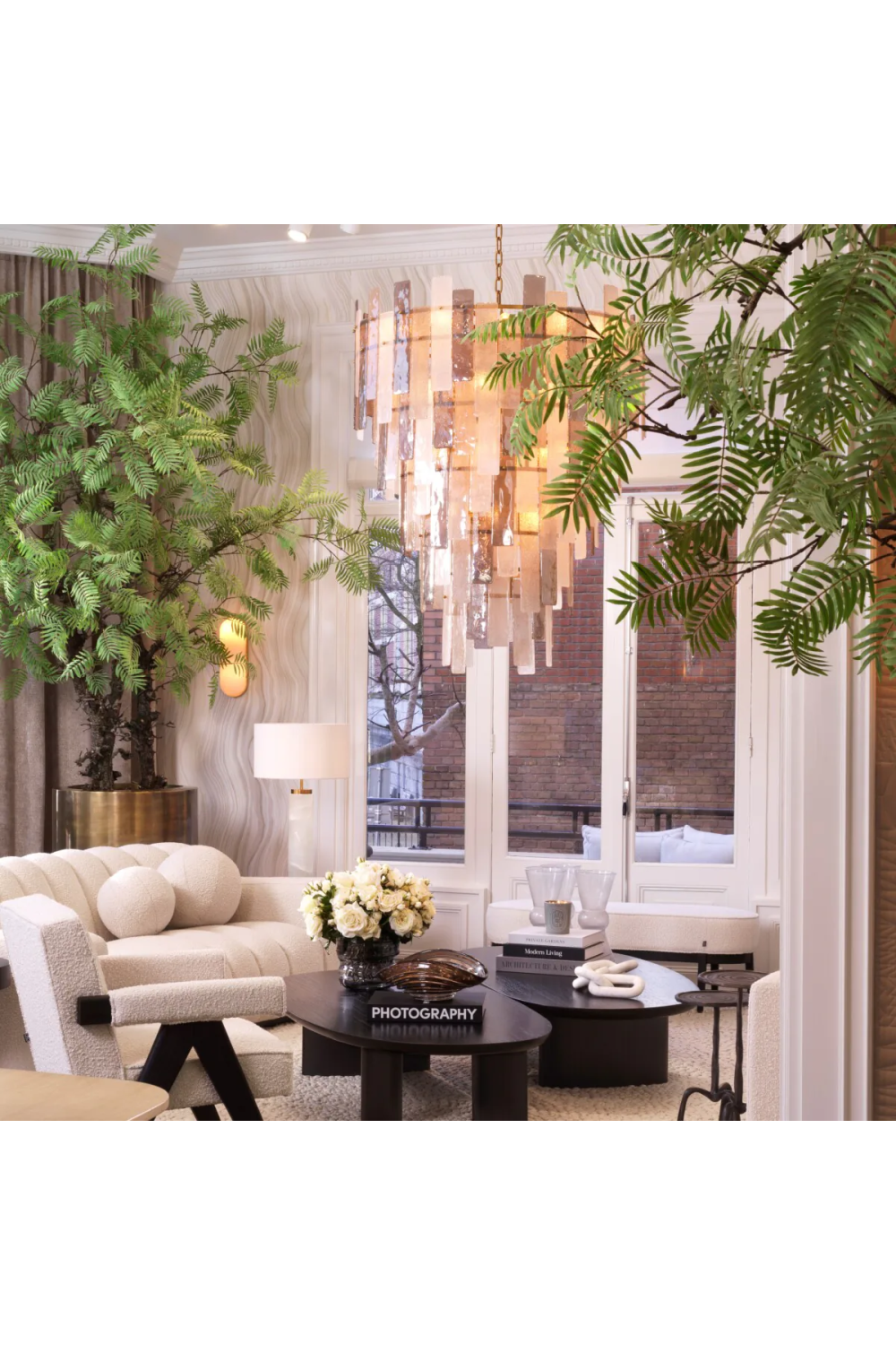 Tiered Glass Chandelier XXL Greyson | Eichholtz Miami