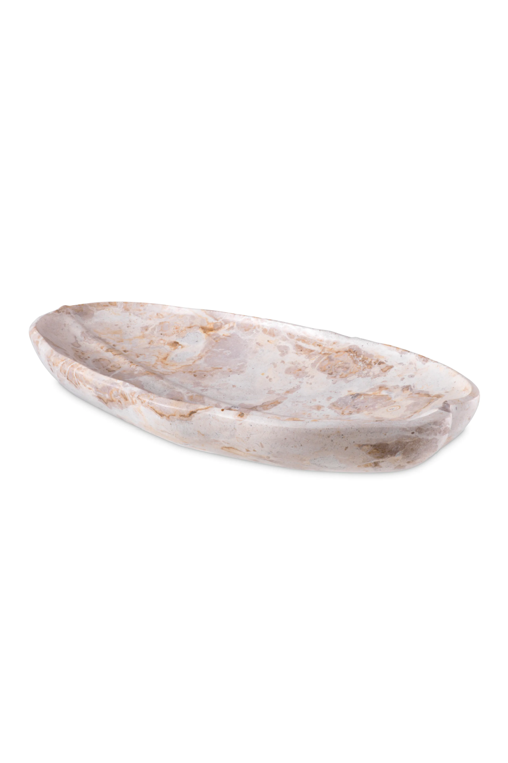 Oval Brown Marble Tray Loulou | Eichholtz Miami
