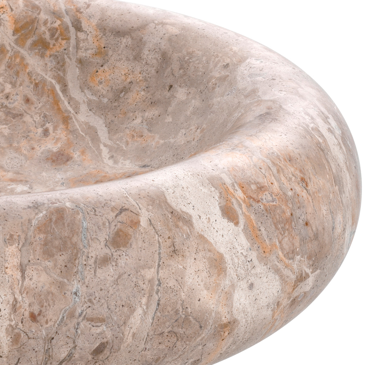 Brown Marble Bowl Small Lizz | Eichholtz Miami
