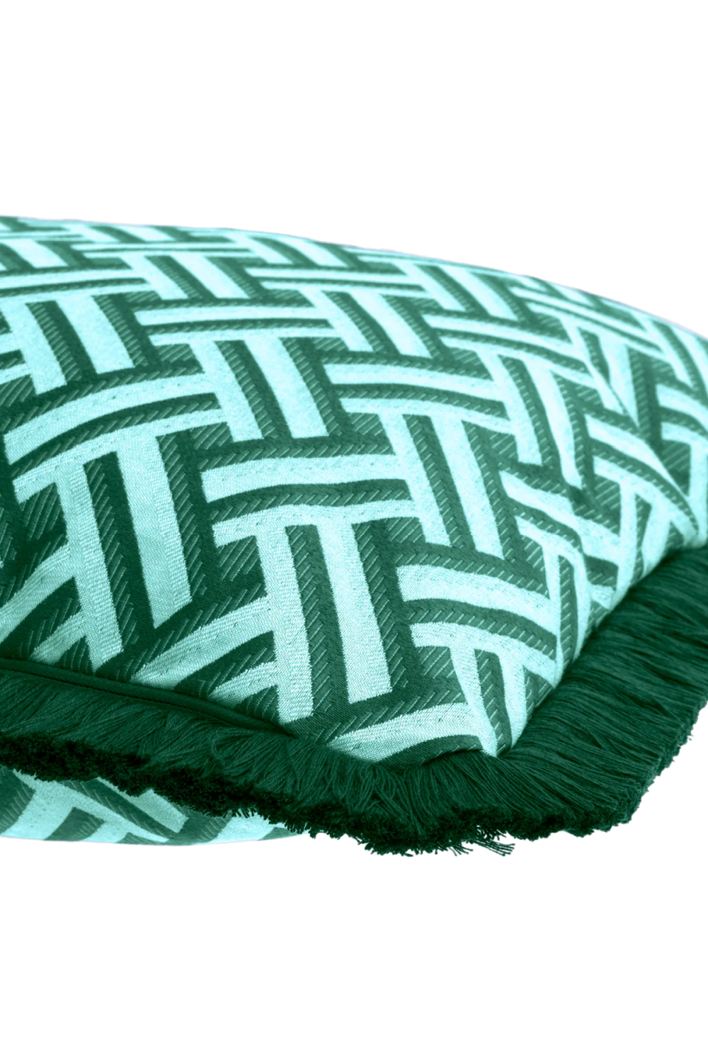 Green Fringed Cushion S Doris | Eichholtz Miami