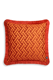 Orange Fringed Cushion Doris | Eichholtz Miami