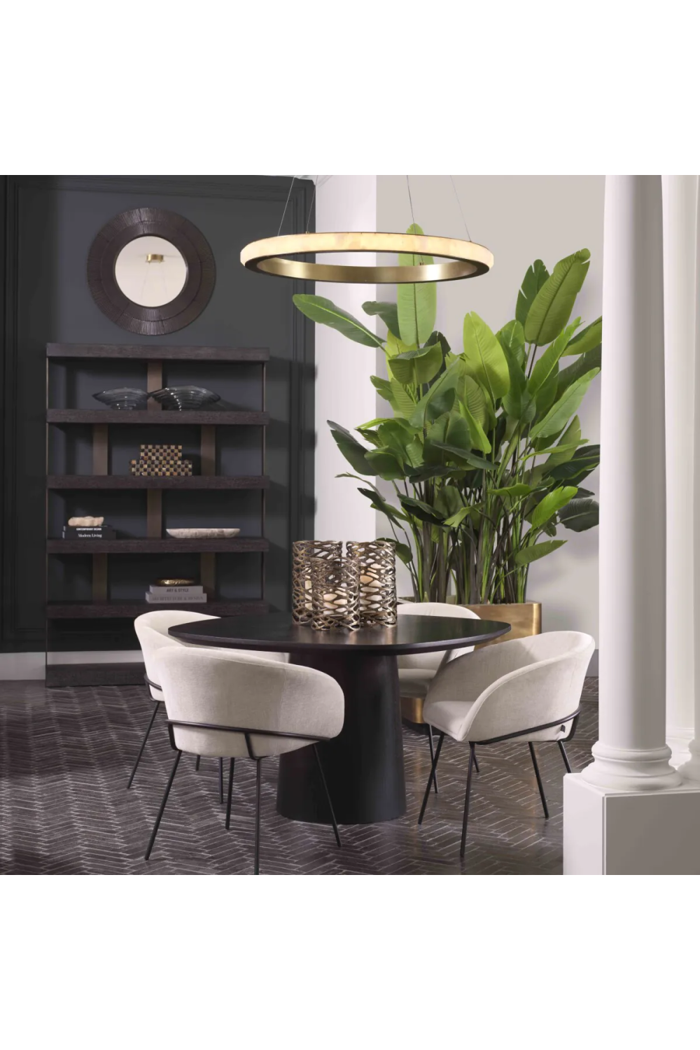 Alabaster Ring Chandelier Cabildo | Eichholtz Miami