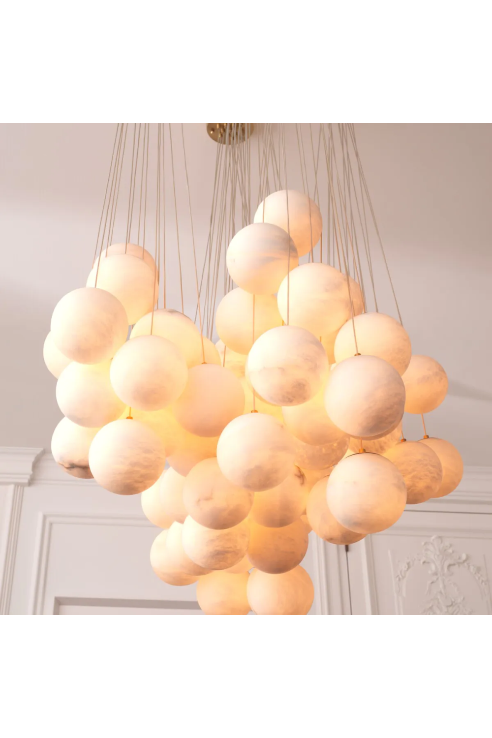 Clustered Alabaster Chandelier Sphinx | Eichholtz Miami