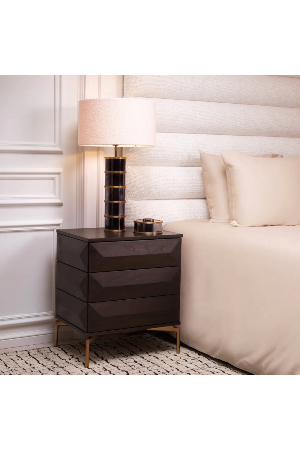 Oak Veneer Nightstand Denver | Eichholtz Miami