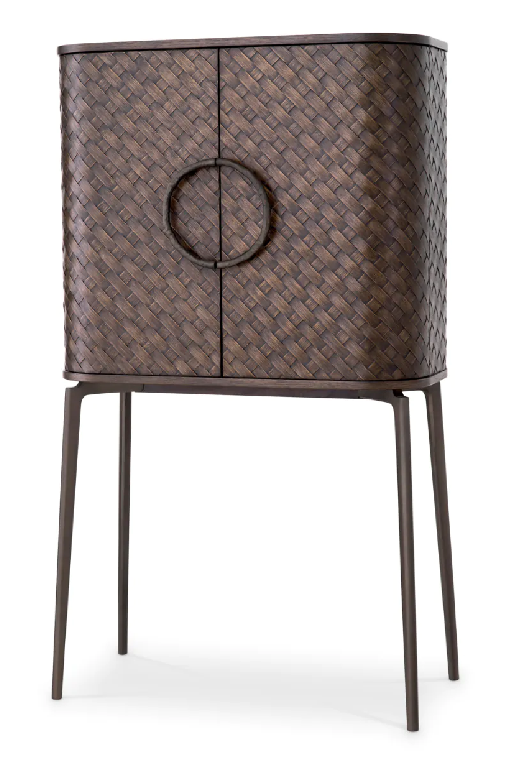 Woven Oak Wine Cabinet Nilsson | Eichholtz Miami