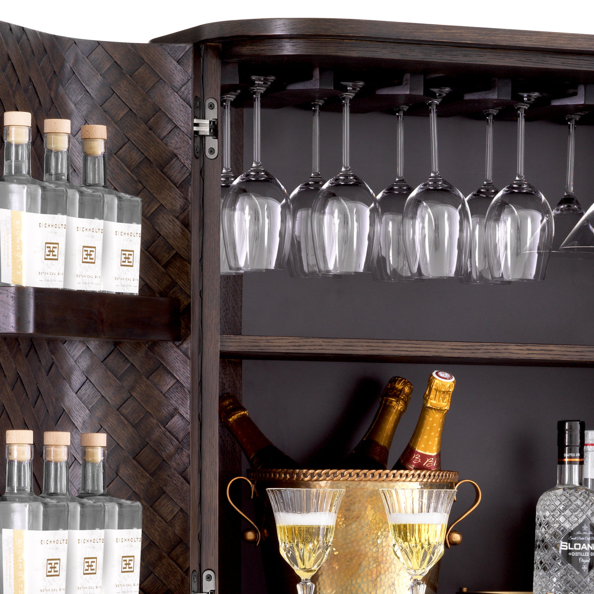 Woven Oak Wine Cabinet Nilsson | Eichholtz Miami