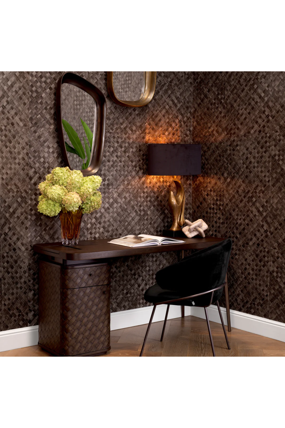 Woven Oak Desk Fiji | Eichholtz Miami