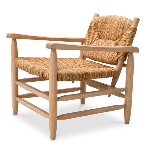Woven Seagrass Lounge Armchair Elliott | Eichholtz Miami