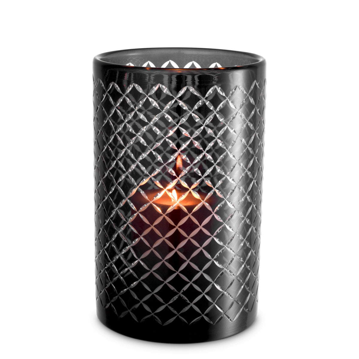 Diamond Patterned Cylindrical Hurricane Gable | Eichholtz Miami