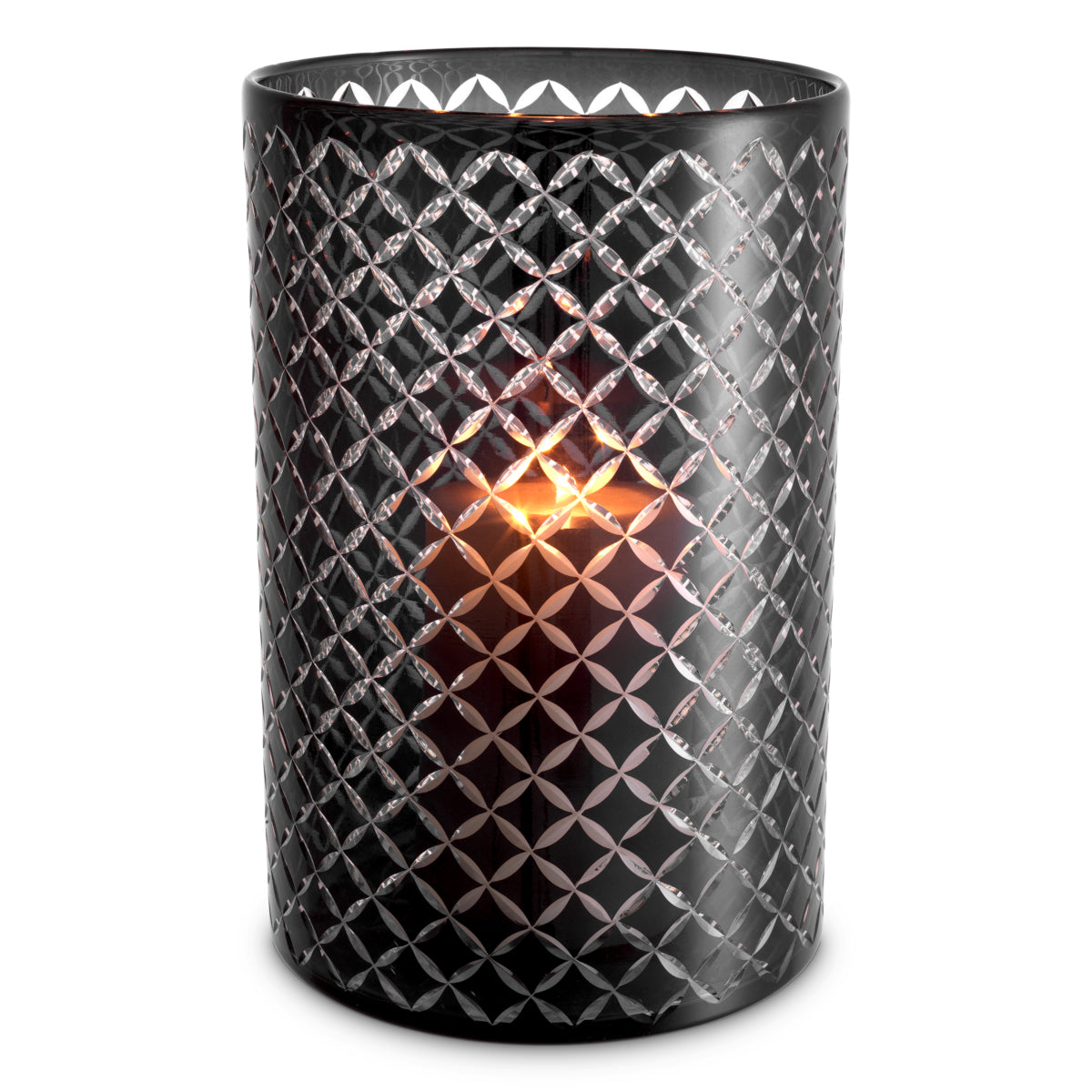 Diamond Patterned Cylindrical Hurricane Gable | Eichholtz Miami