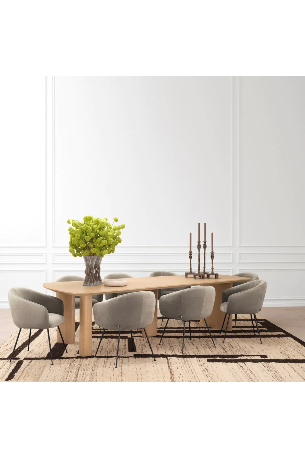 Wooden Minimalist Dining Table L Bergman | Eichholtz Miami