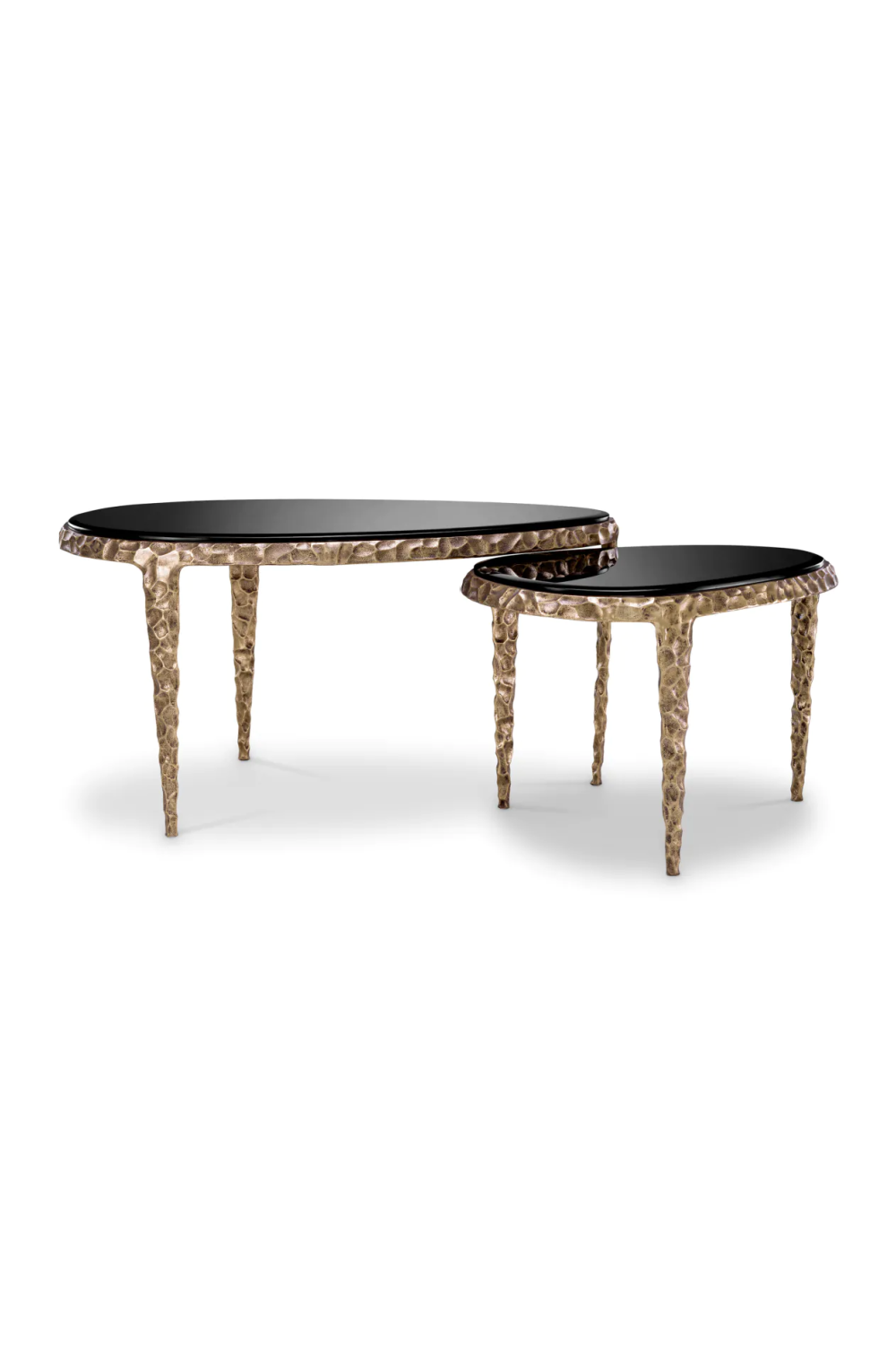 Textured Brass Nesting Side Tables (2) | Eichholtz Livana | Eichholtzmiami.com