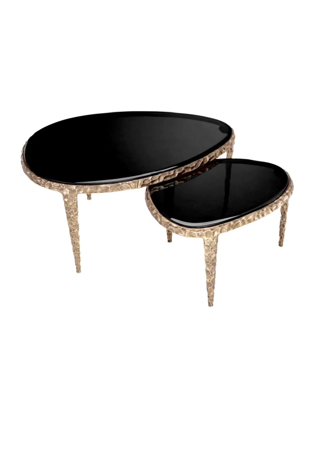 Textured Brass Nesting Side Tables (2) | Eichholtz Livana | Eichholtzmiami.com