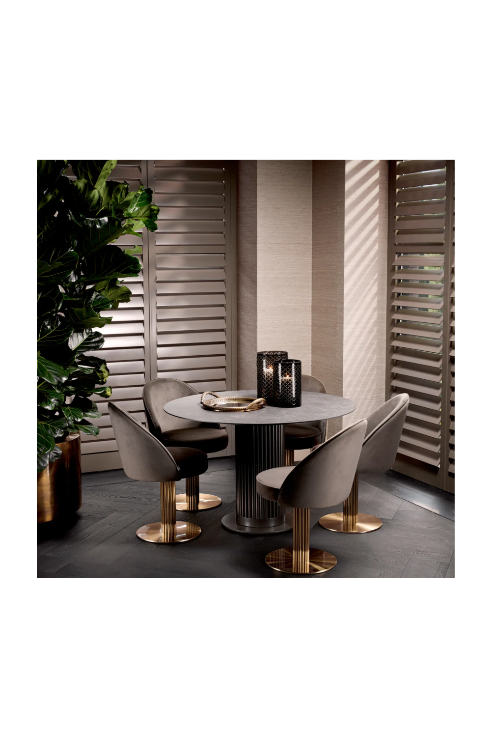 Ceramic Marble Dining Table Volterra | Eichholtz Miami
