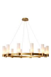 Alabaster Cylinders Chandelier Castro | Eichholtz Miami