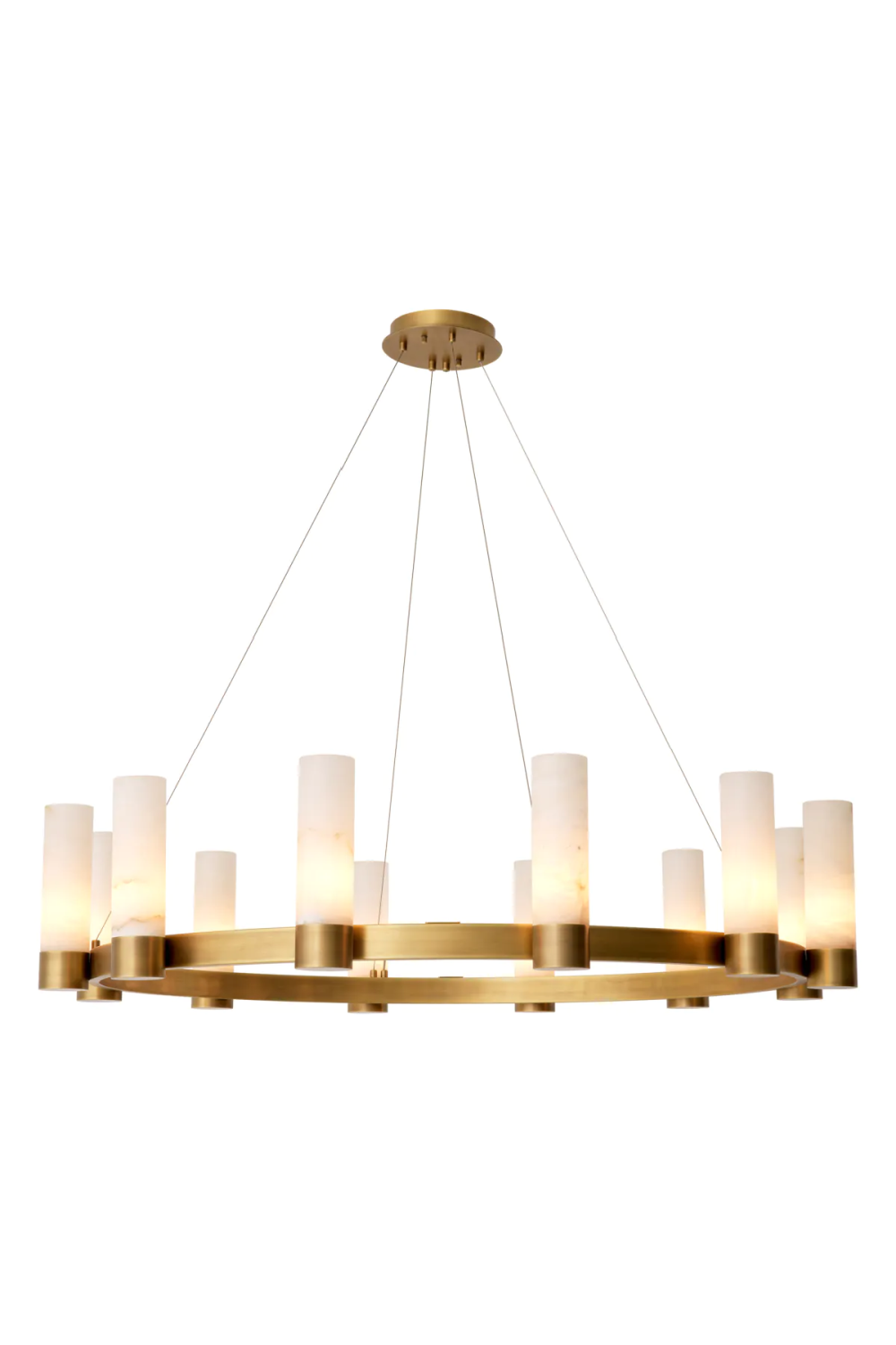 Alabaster Cylinders Chandelier Castro | Eichholtz Miami