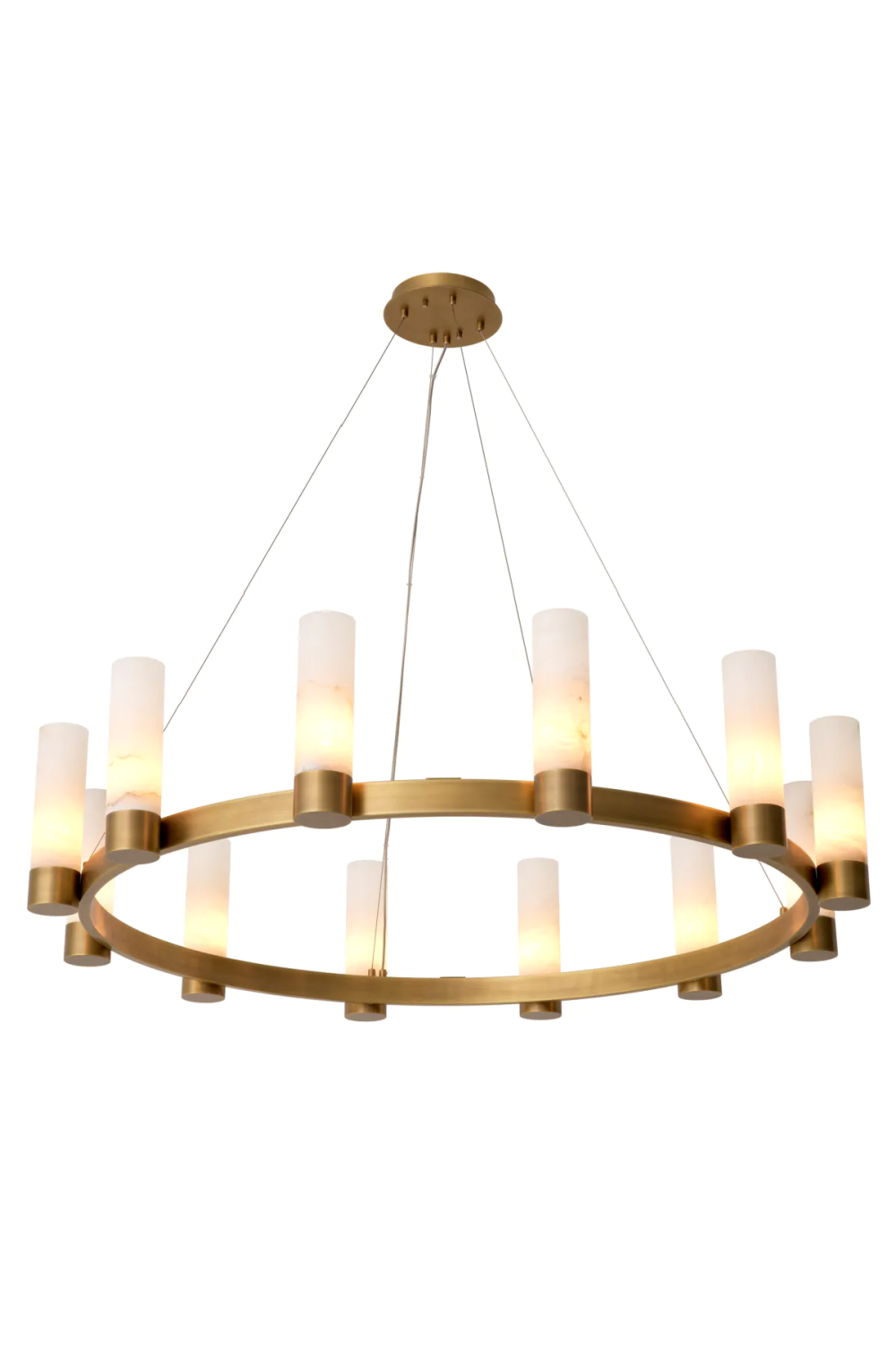 Alabaster Cylinders Chandelier Castro | Eichholtz Miami