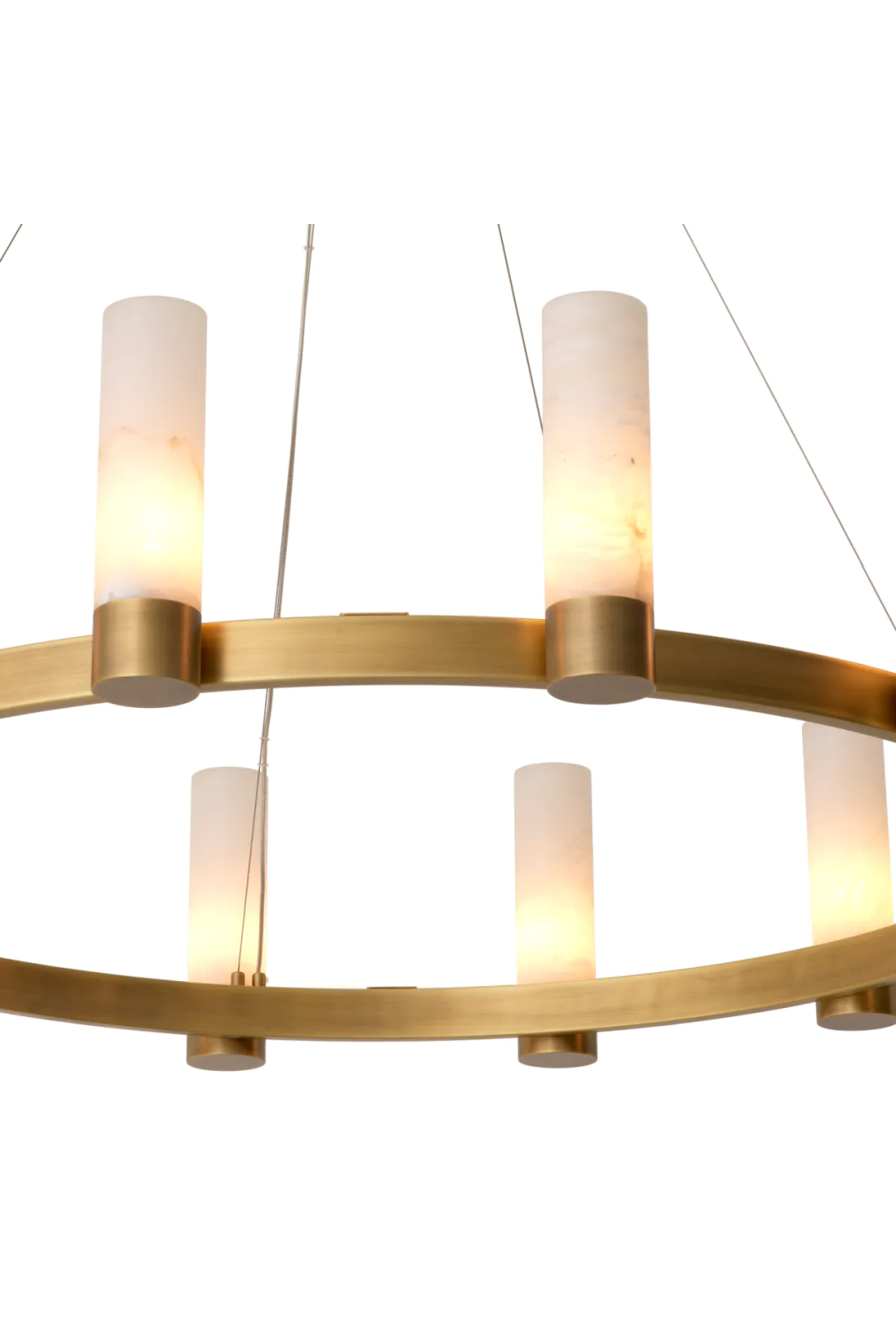 Alabaster Cylinders Chandelier Castro | Eichholtz Miami