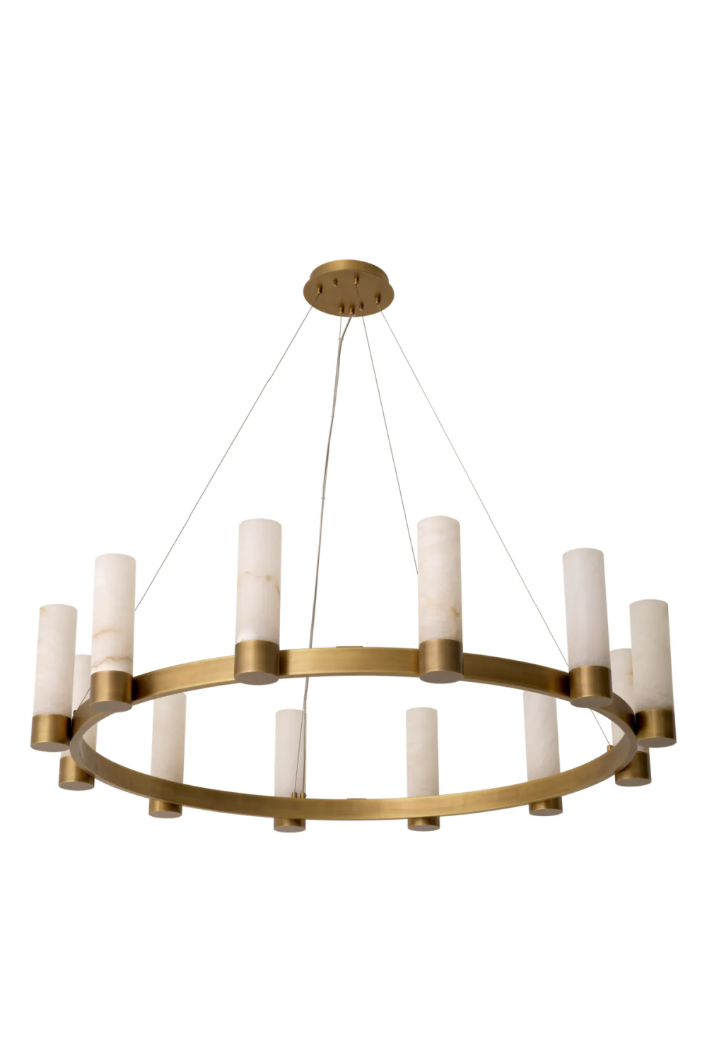Alabaster Cylinders Chandelier Castro | Eichholtz Miami