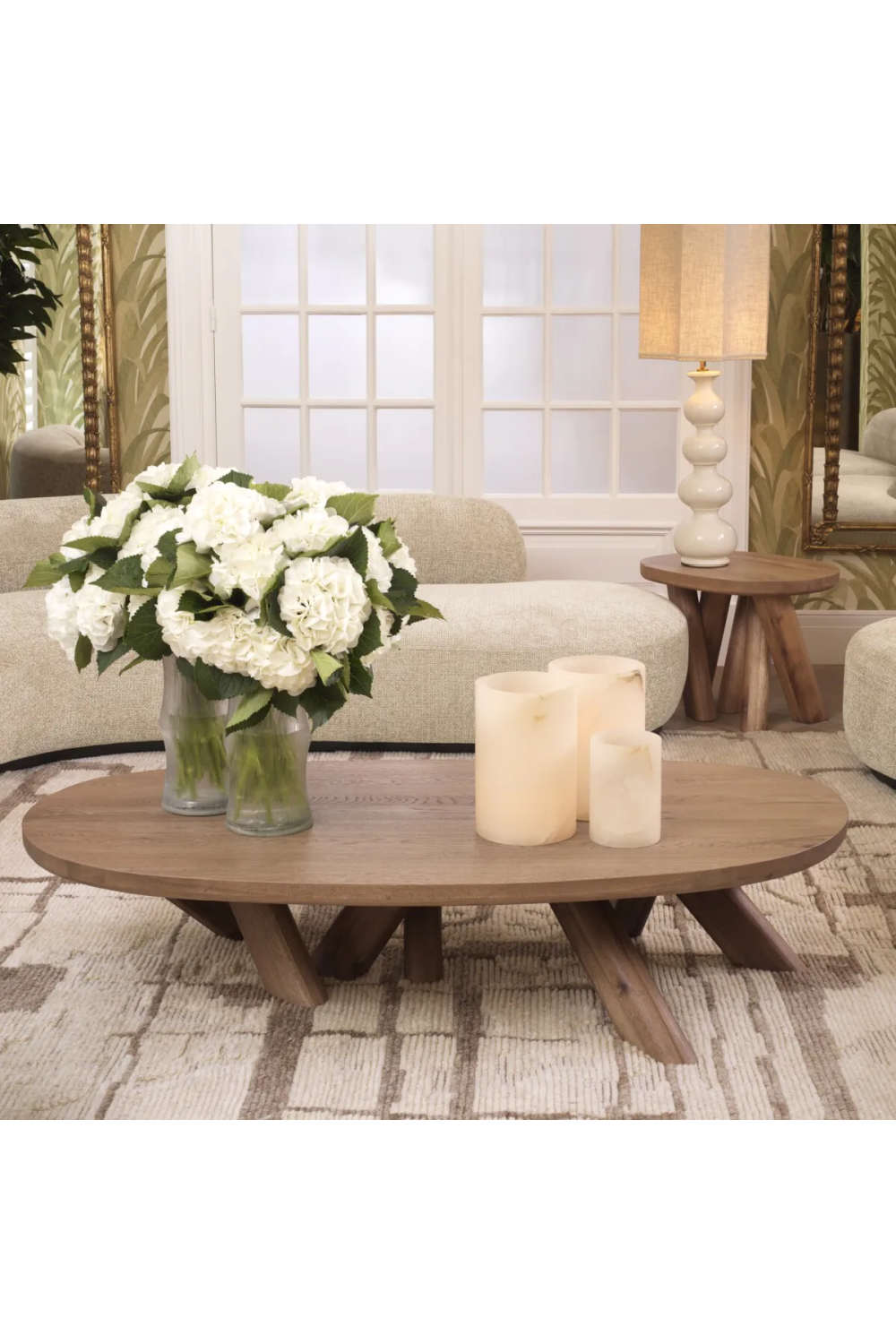 Oval Oak Side Table Bayshore | Eichholtz Miami