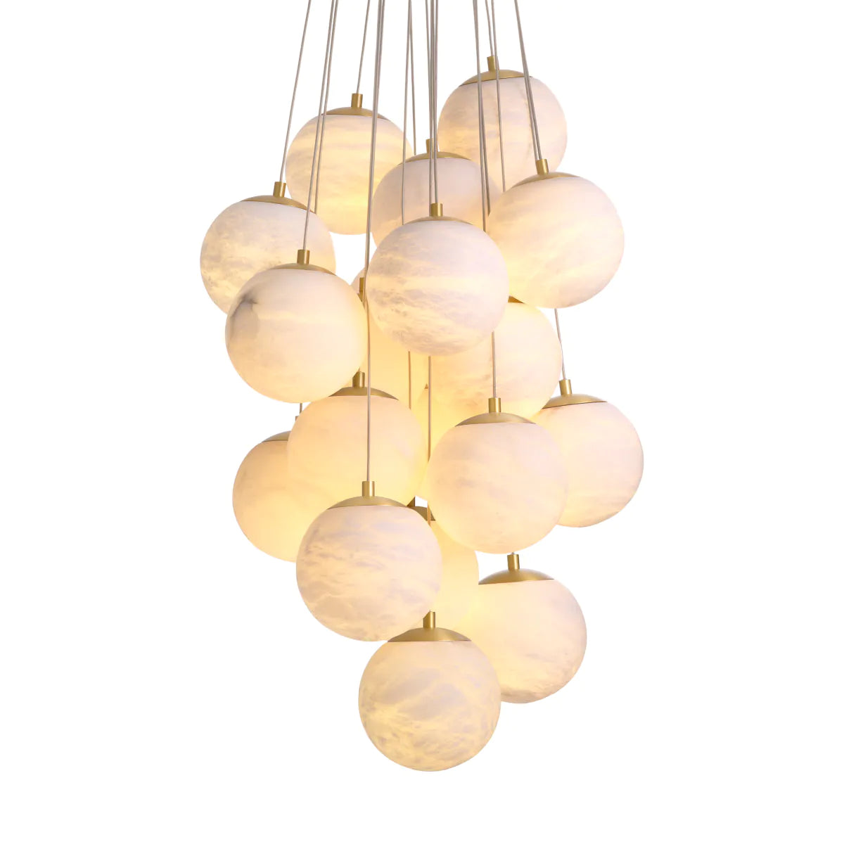 Clustered Alabaster Chandelier Sphinx | Eichholtz Miami