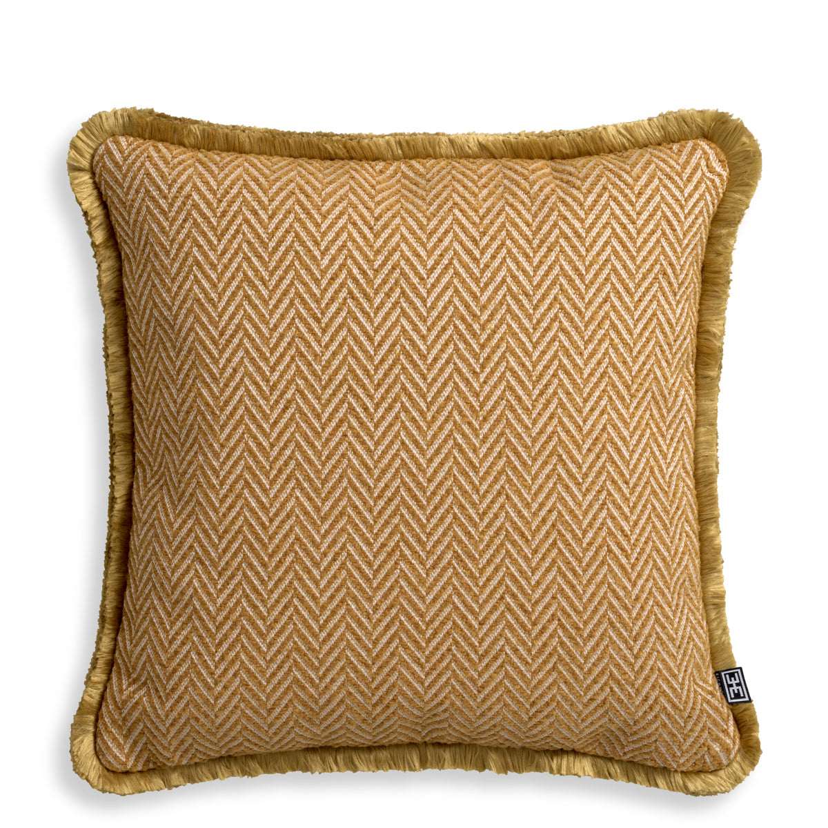 Herringbone Pattern Fringed Cushion S Kauai | Eichholtz Miami