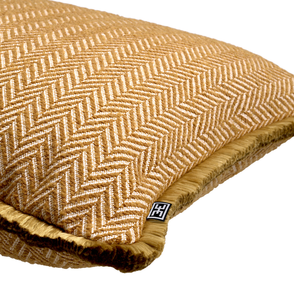 Herringbone Pattern Fringed Cushion S Kauai | Eichholtz Miami