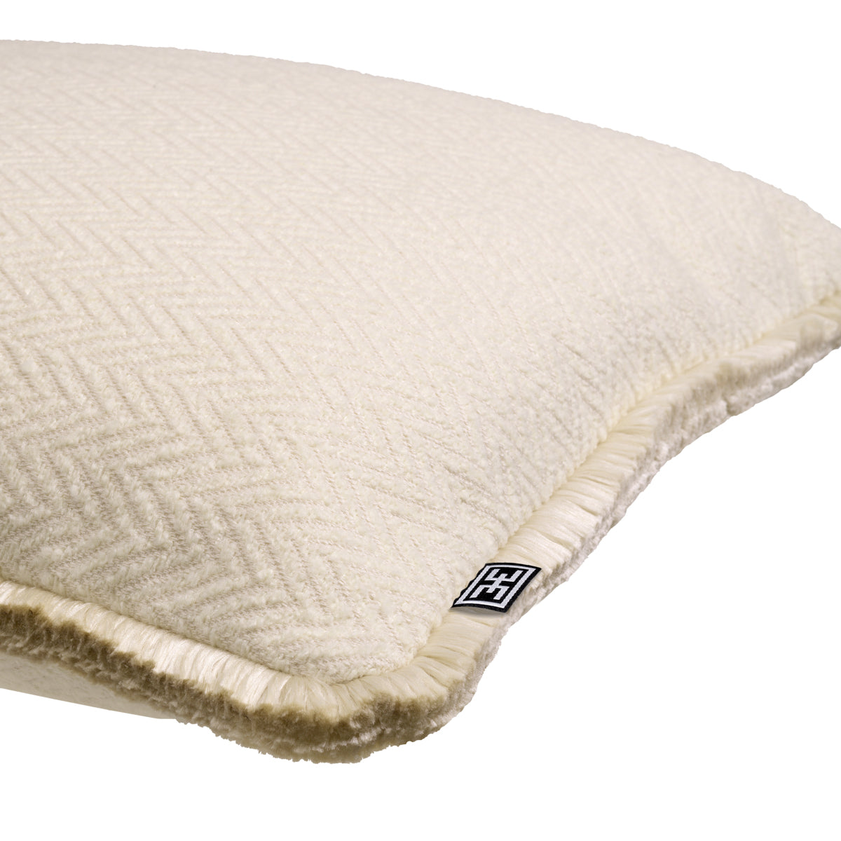 Herringbone Pattern Fringed Cushion S Kauai | Eichholtz Miami