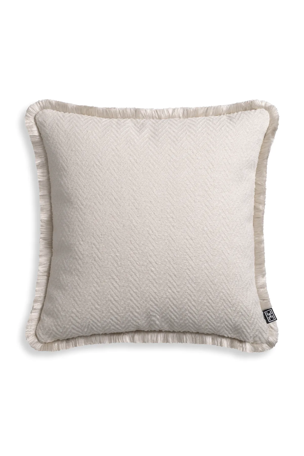 Herringbone Pattern Fringed Cushion S Kauai | Eichholtz Miami