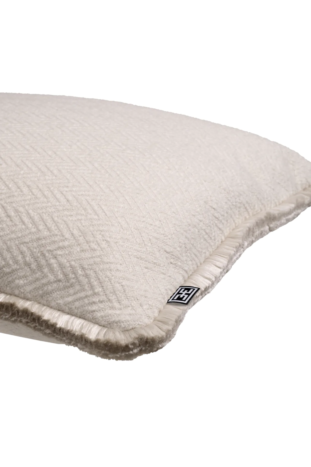 Herringbone Pattern Fringed Cushion S Kauai | Eichholtz Miami