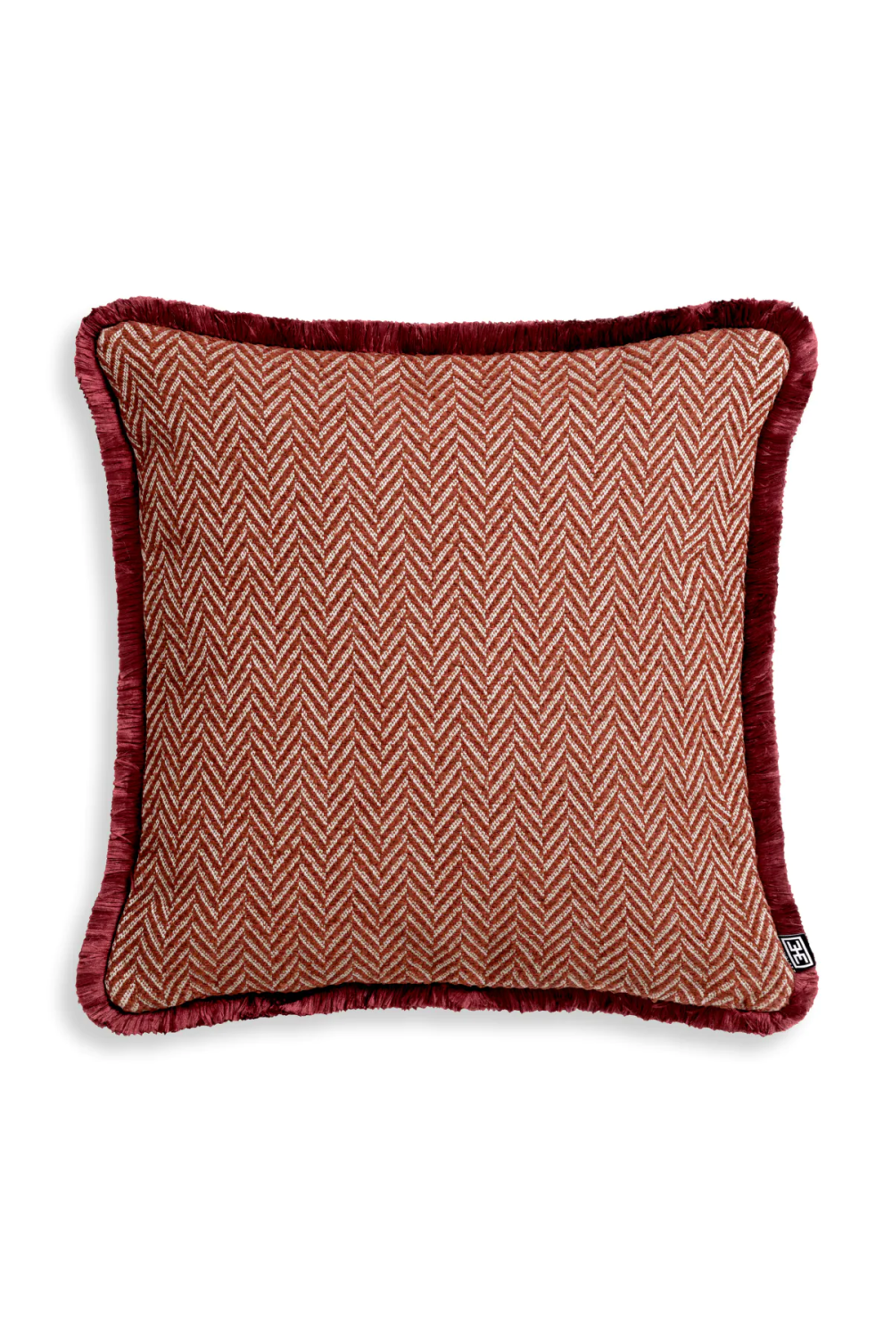 Herringbone Pattern Fringed Cushion S Kauai | Eichholtz Miami