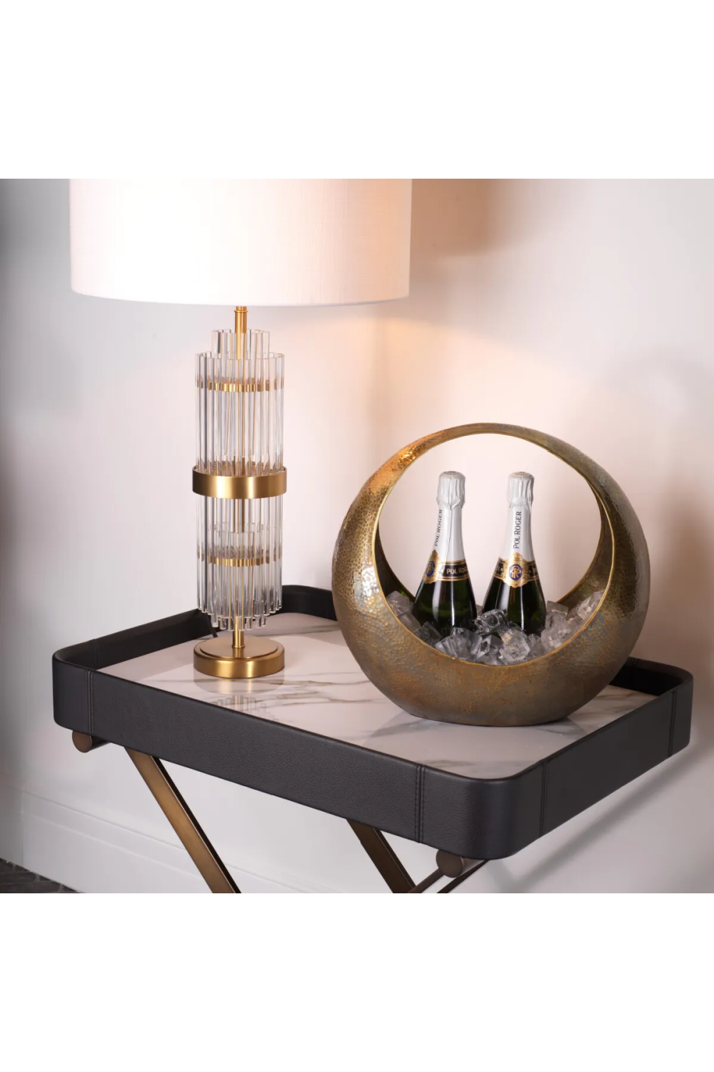 Circular Brass Wine Cooler Leung | Eichholtz Miami