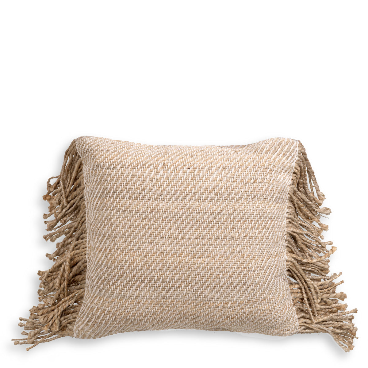 Natural Jute Fringed Cushion L Vieste | Eichholtz Miami
