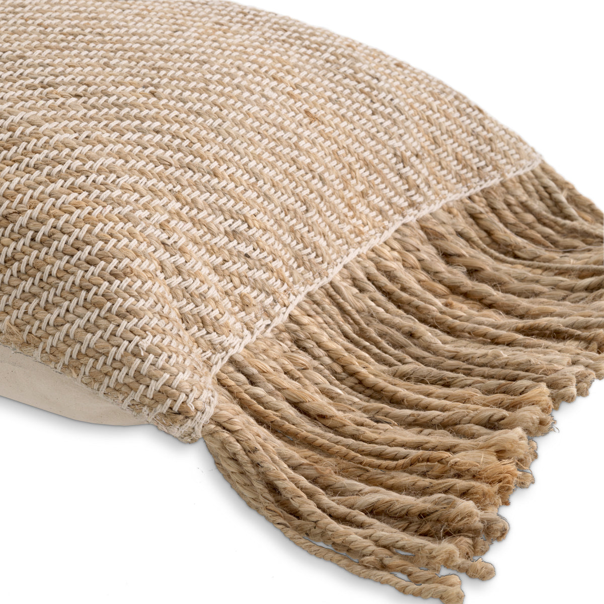 Natural Jute Fringed Cushion L Vieste | Eichholtz Miami