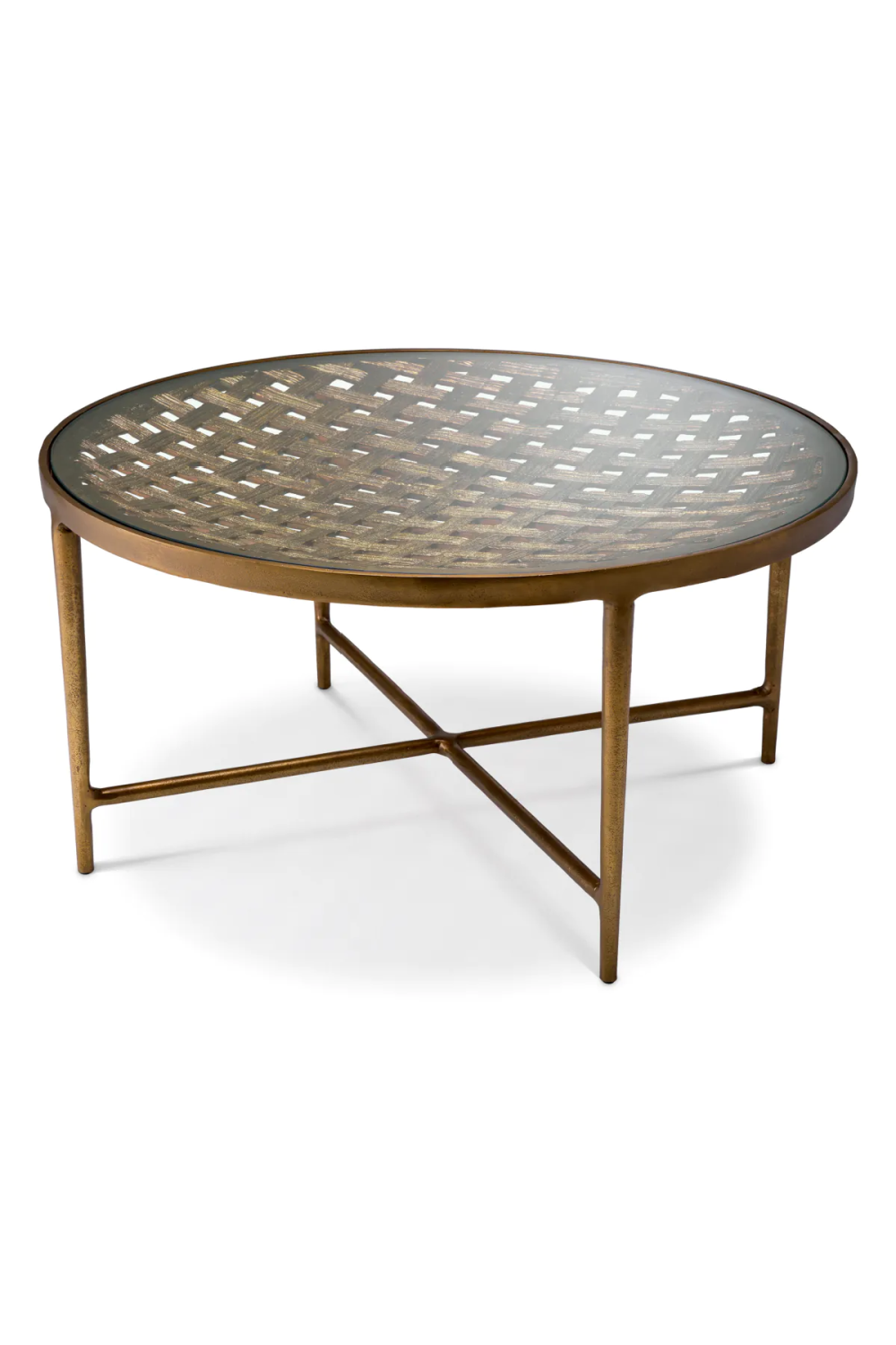 Woven-Patterned Coffee Table Sorrento | Eichholtz Miami