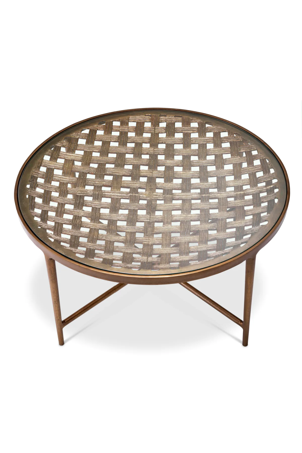 Woven-Patterned Coffee Table Sorrento | Eichholtz Miami