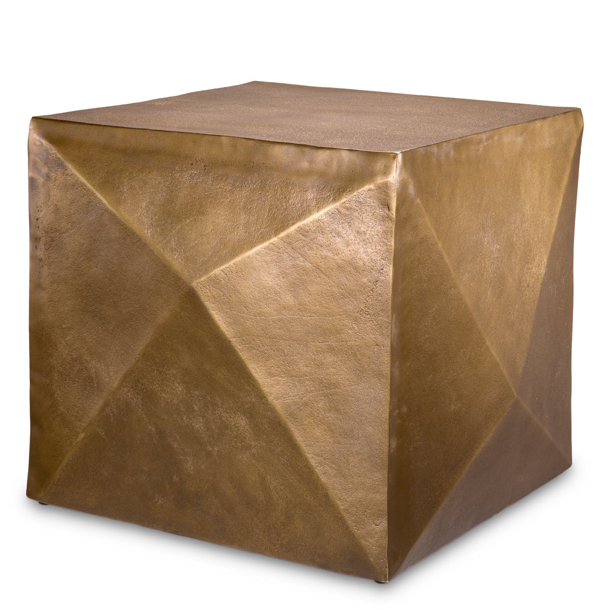 Brass Faceted Side Table Maratea | Eichholtz Miami