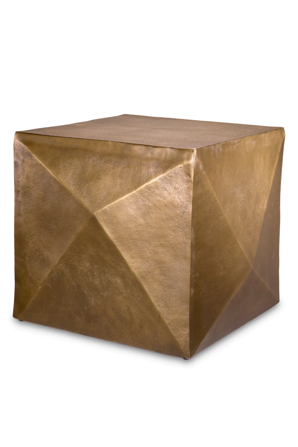 Brass Faceted Side Table Maratea | Eichholtz Miami