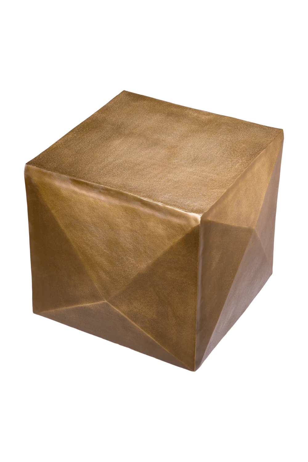 Brass Faceted Side Table Maratea | Eichholtz Miami