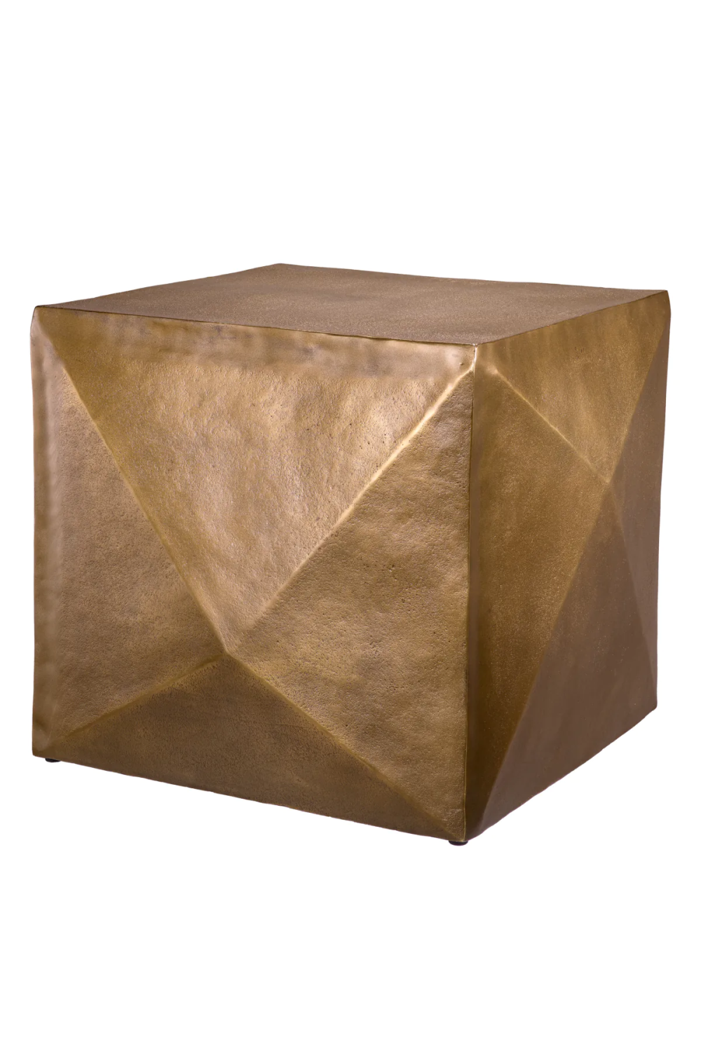 Brass Faceted Side Table Maratea | Eichholtz Miami
