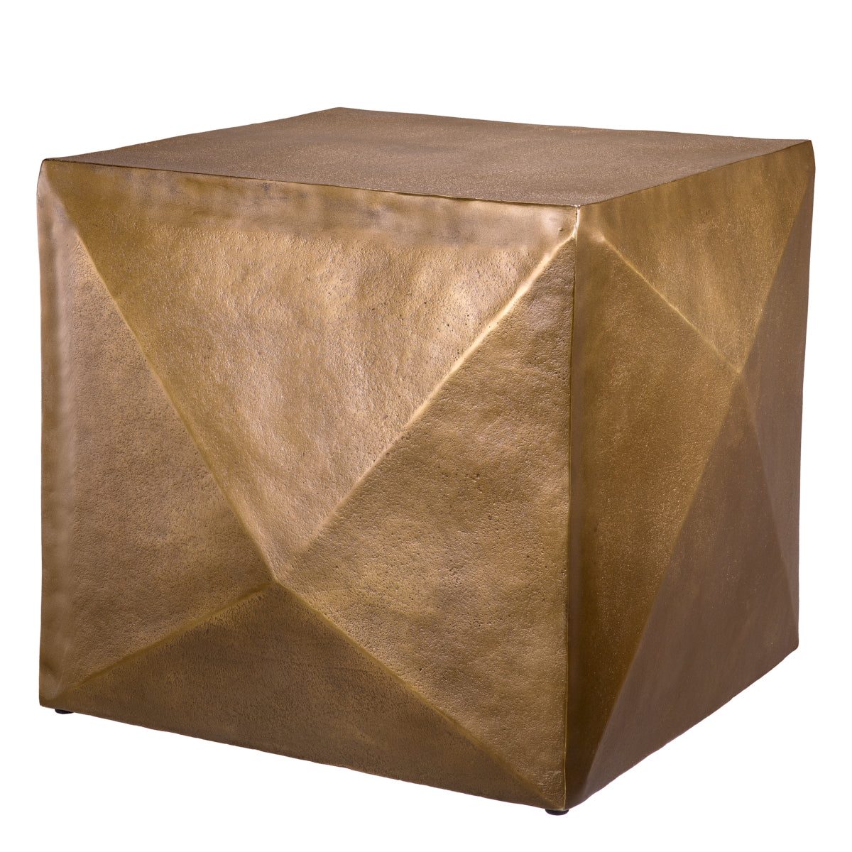 Brass Faceted Side Table Maratea | Eichholtz Miami