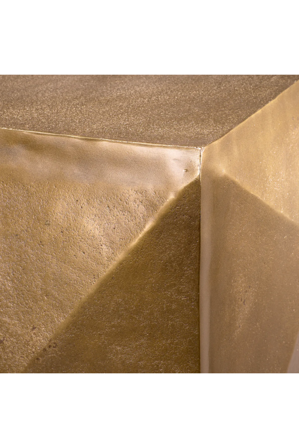 Brass Faceted Side Table Maratea | Eichholtz Miami