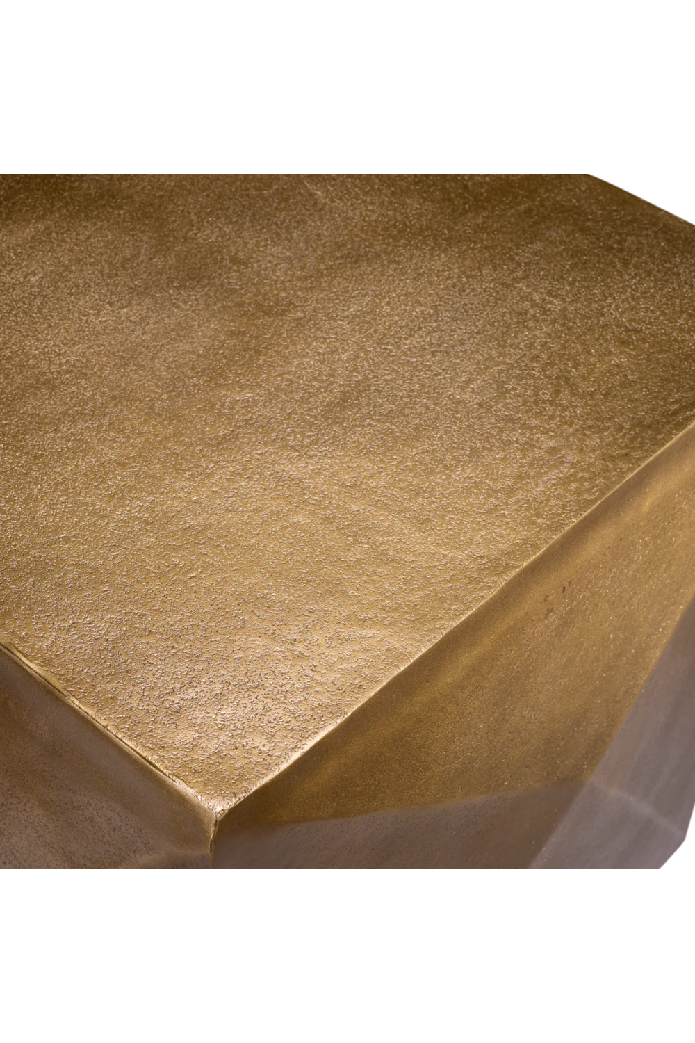 Brass Faceted Side Table Maratea | Eichholtz Miami