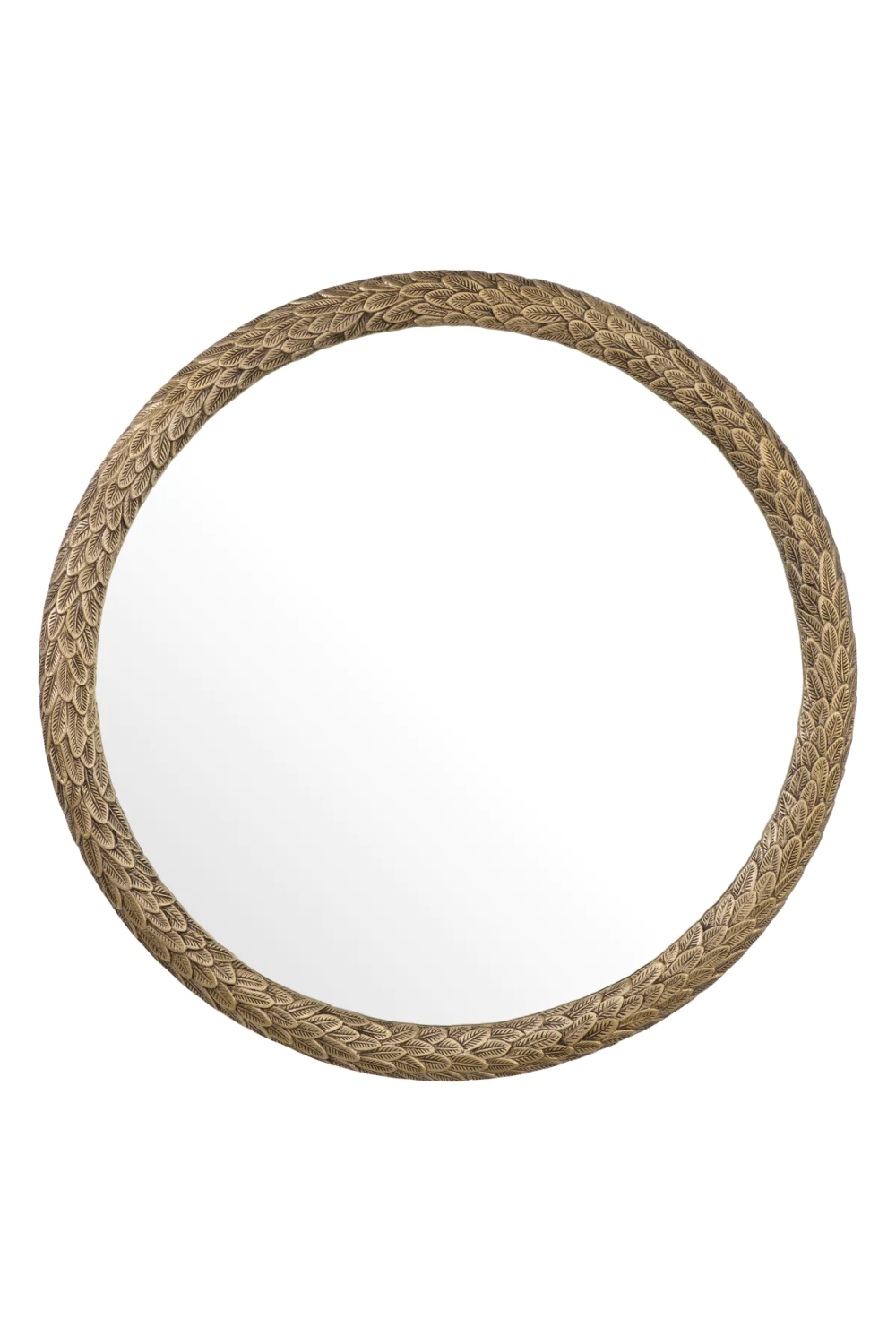 Leaves Patterned Oval Mirror Soave | Eichholtz Miami