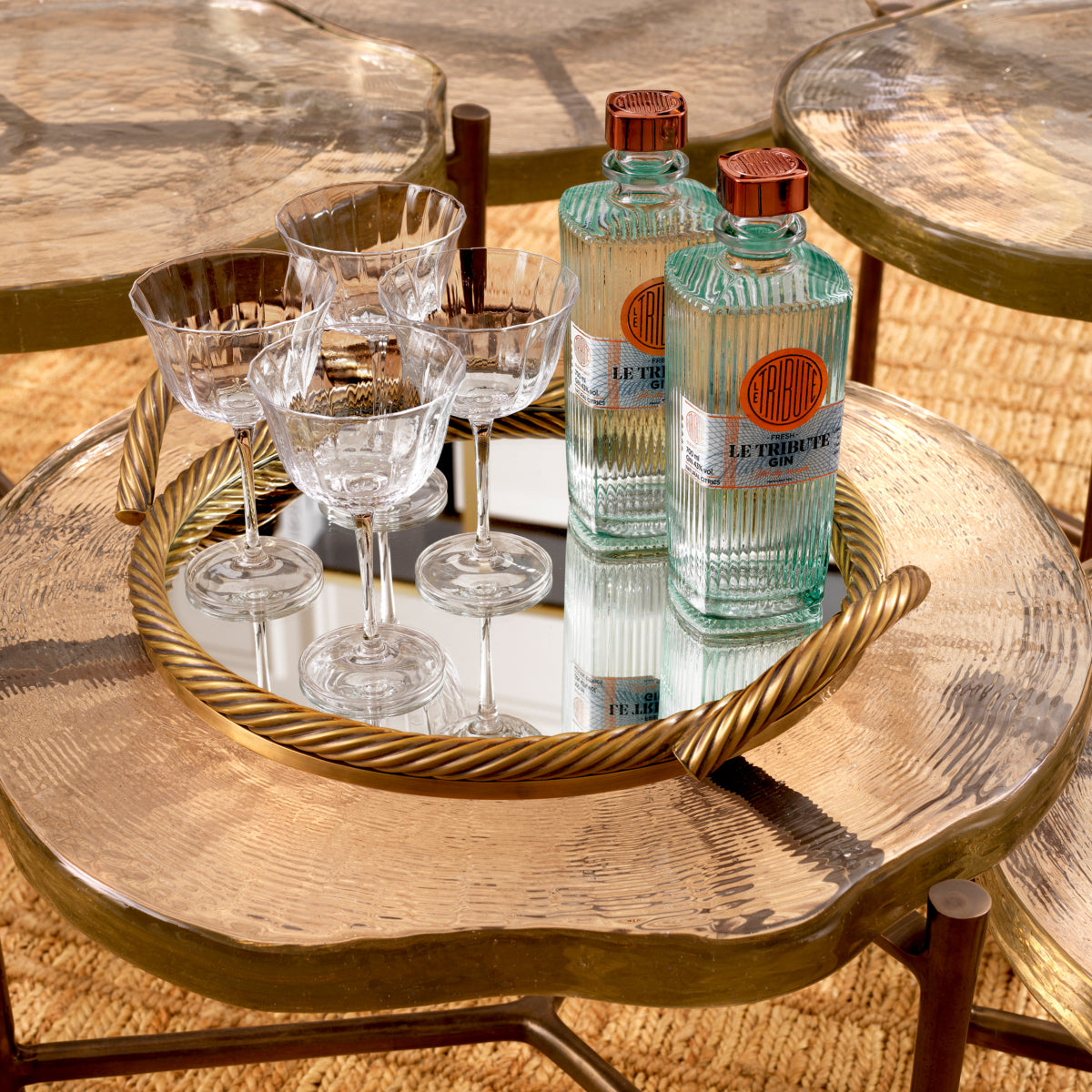 Vintage Brass Round Tray Salvi | Eichholtz Miami