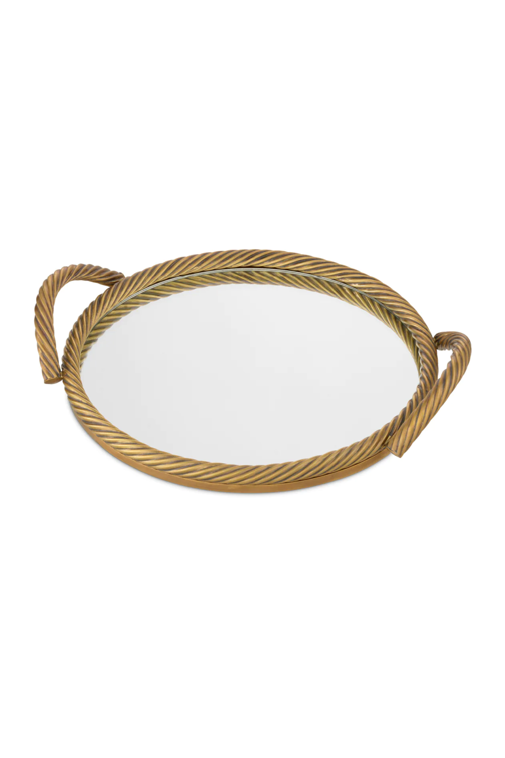 Vintage Brass Round Tray Salvi | Eichholtz Miami